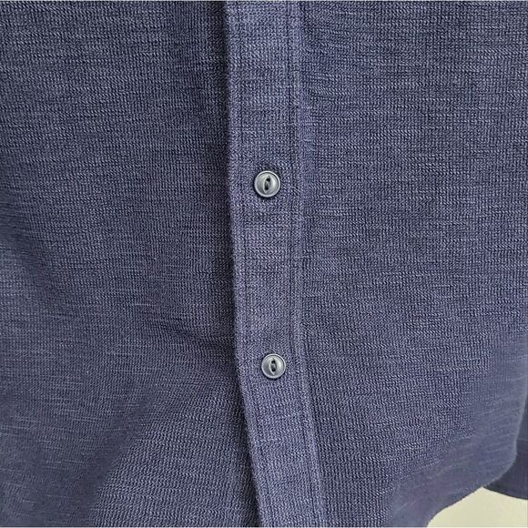 Goodiellow & Co Navy Blue Long‎ Sleeve Button Down Shirt Size Small - Picture 4 of 6